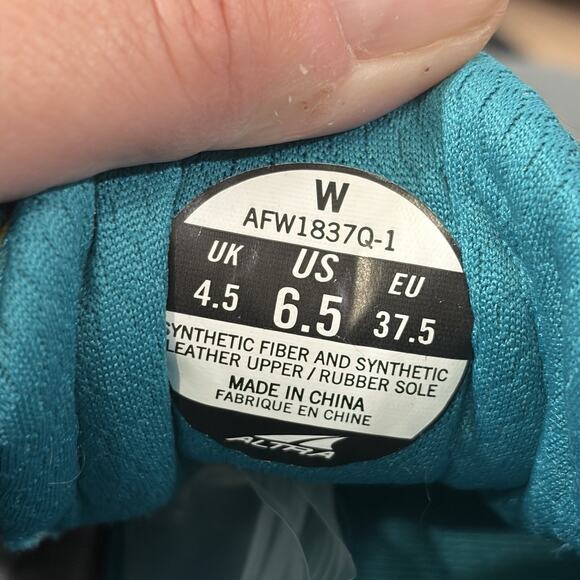 Altra Torin iQ Womens 6.5 Zero Drop Foot Shape Reflective Running Shoes Sneaker - Picture 10 of 11